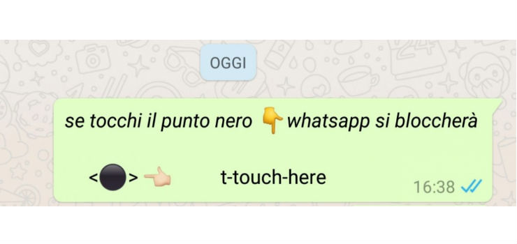 Il bottone nero Whatsapp blocca davvero il telefono?